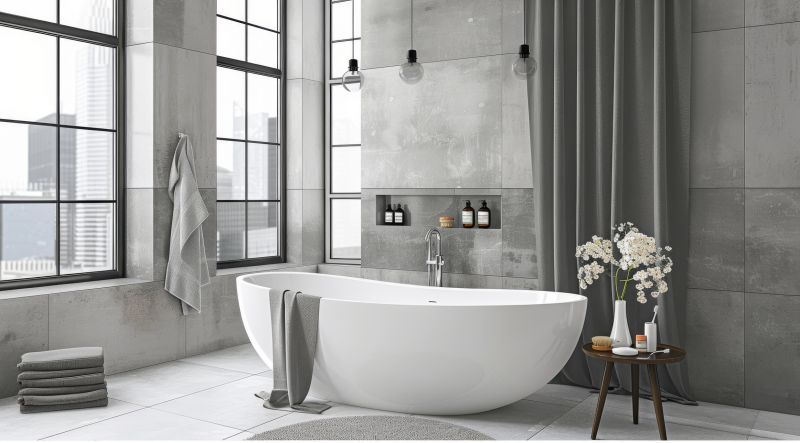 Spacious Bathroom with Freestanding Tub
