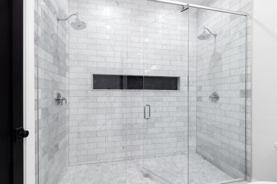 Glass-Enclosed Shower Tub